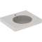 Lavabo Geberit Preciosa II avec plage dépose, 60x50cm,, avc trop-plein, Blc