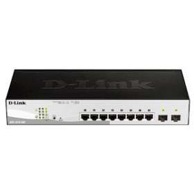 Smart 8 ports 10/100/1000Mbps PoE + 2 ports SFP - PoE 802.3af - Budget PoE 45W|Dlink-DLKDGS121008PE