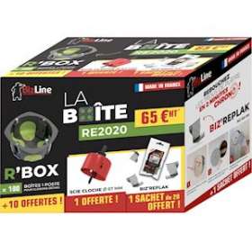 6 Pack 100 boites simples R'box D 67 mm + scie cloche + 10% gratuit + Biz'repla|Bizline-BIZ999698