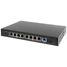 Switch 4 ports PoE 1Gb auto-adaptable, 1 port fibre, 1 port Uplink|Tiptel-TIPTIPTELSP1009