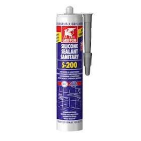 S-200 Mastic silicone sanitaire gris pour matières en acrylique cart 300 ML|Griffon france-GF26315513