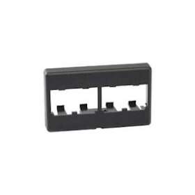 Furniture Faceplate, 4 port, Black|-PUICFFP4BL