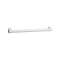 Barre droite 1000 mm, aluminium blanc D 38x25 mm, cache-fixations chrome mat