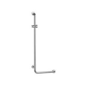 Barre d'appui 90DEG à gauche 522x1122 mm, support douchette, inox brillant D32|Pellet asc-PT4000180