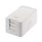 Boîtier 1 port RJ45 keystone avec volet de protection, blanc