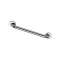 Barre d'appui droite 400 mm, tube inox poli brillant D 32 mm, embase D 77 mm